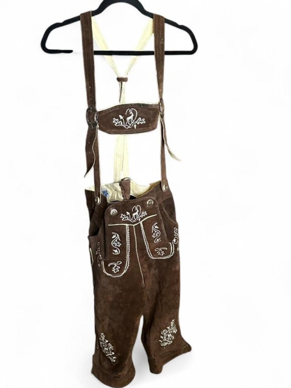 Lederhosen Men Oktoberfest – Kniebund Bavarian Traditional German Suede Leather